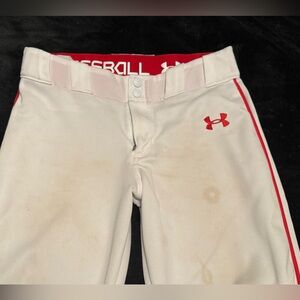 Under Armour Kids White Baseball Pants